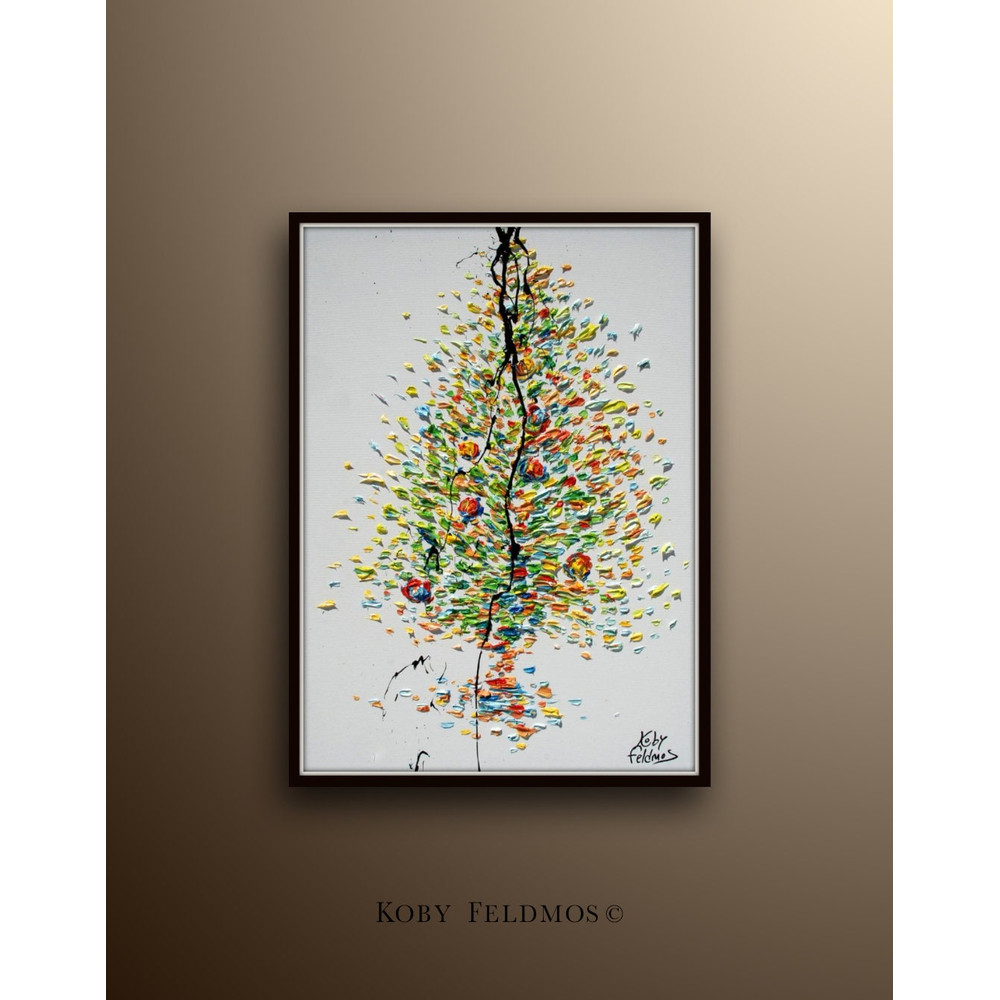 Tree - 40 Original Hand made Oil painting on canvas 32 X 24 Can be shipped stretched (ready to hang) Koby Feldmos.jpg