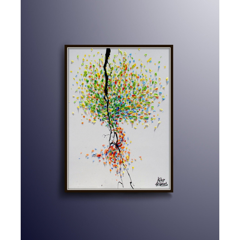 Tree 30 Original oil painting on canvas, Luxury thick layers tree of Life, Gives extremely good vibes, by Koby Feldmos.jpg