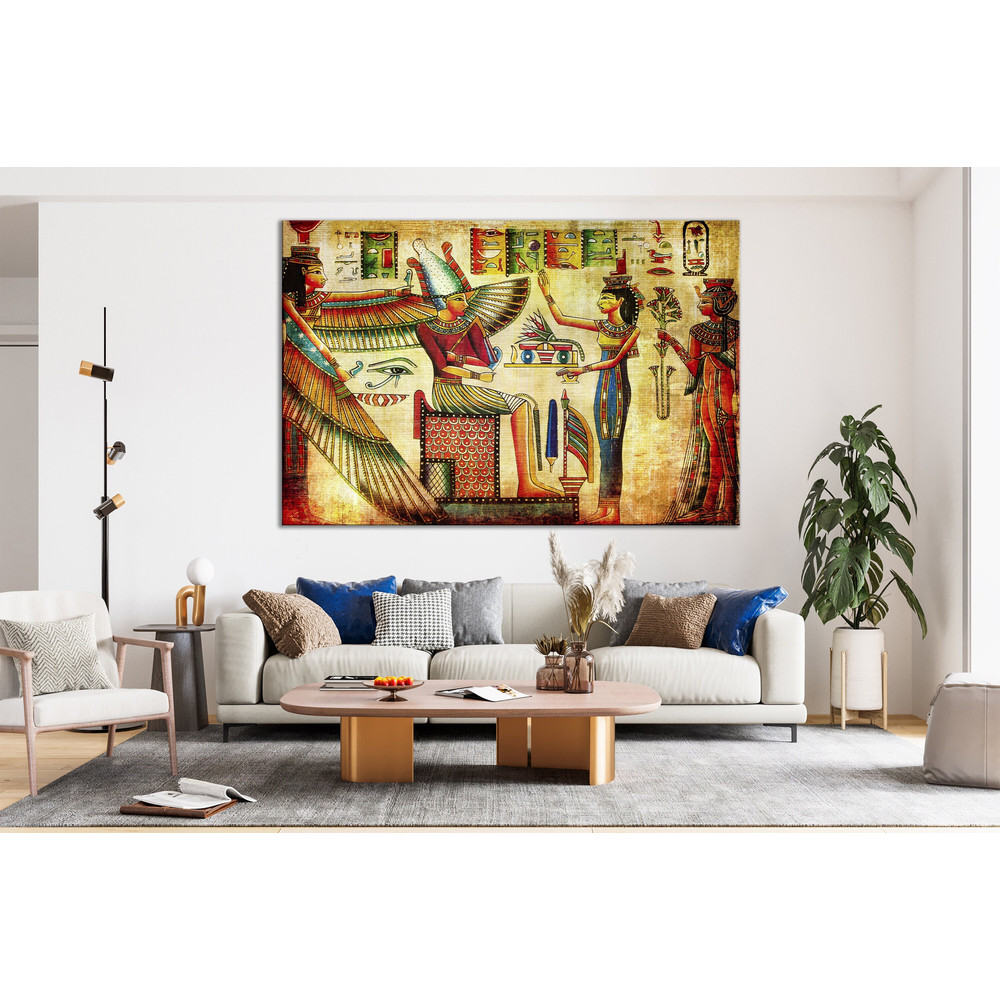 CANVAS ART PRINT Egypt Papyrus Art Print Ancient Egypt Canvas Print Egypt Wall Decor Egypt Living Room Wall Art Egyptian Mythology Art Print.jpg