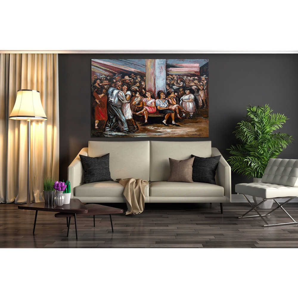 CANVAS ART PRINT Mexican Art La Cantina Canvas Print Jose Clemente Orozco Painting Print Mexican Ethnic Print Mexican Wall Art Frida Kahlo.jpg