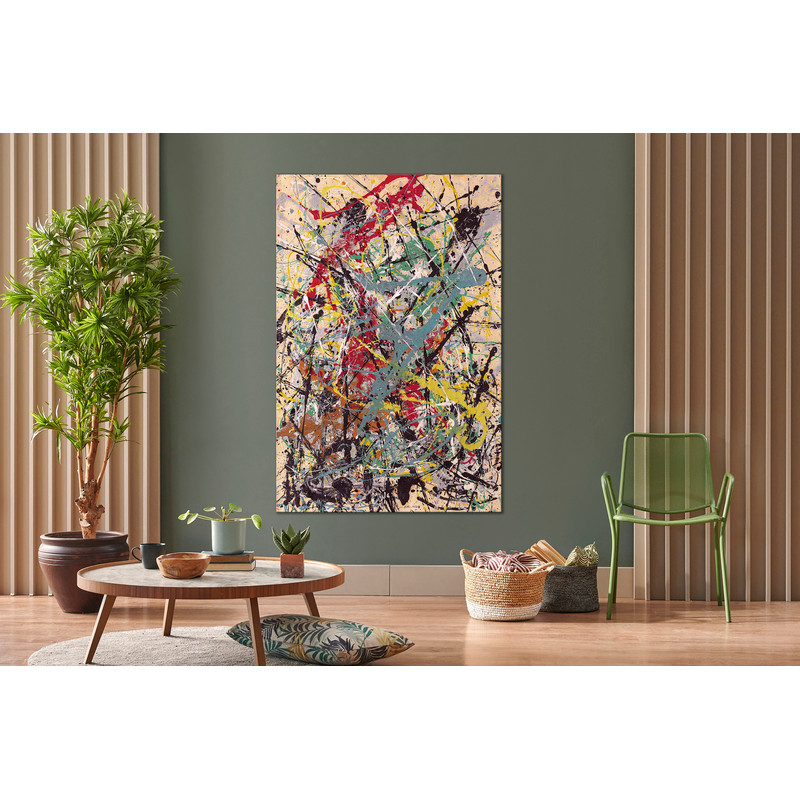 CANVAS ART PRINT Number 16 Abstract Painting Print Jackson Pollock Canvas Print Modern Wall Art Living Room Abstract Wall Art Decor.jpg