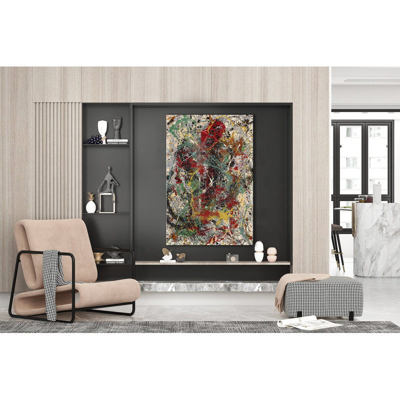 CANVAS ART PRINT Number 31 Abstract Painting Print Jackson Pollock Canvas Print Modern Wall Art Living Room Abstract Wall Art Decor.jpg