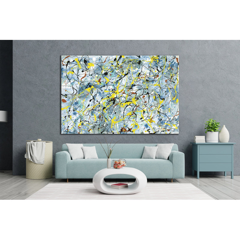 CANVAS ART PRINT Pollock Art Print Paradigm B7 Abstract Wall Art Jackson Pollock Painting Minimalistic Art for Living Room Housewarming Gift.jpg