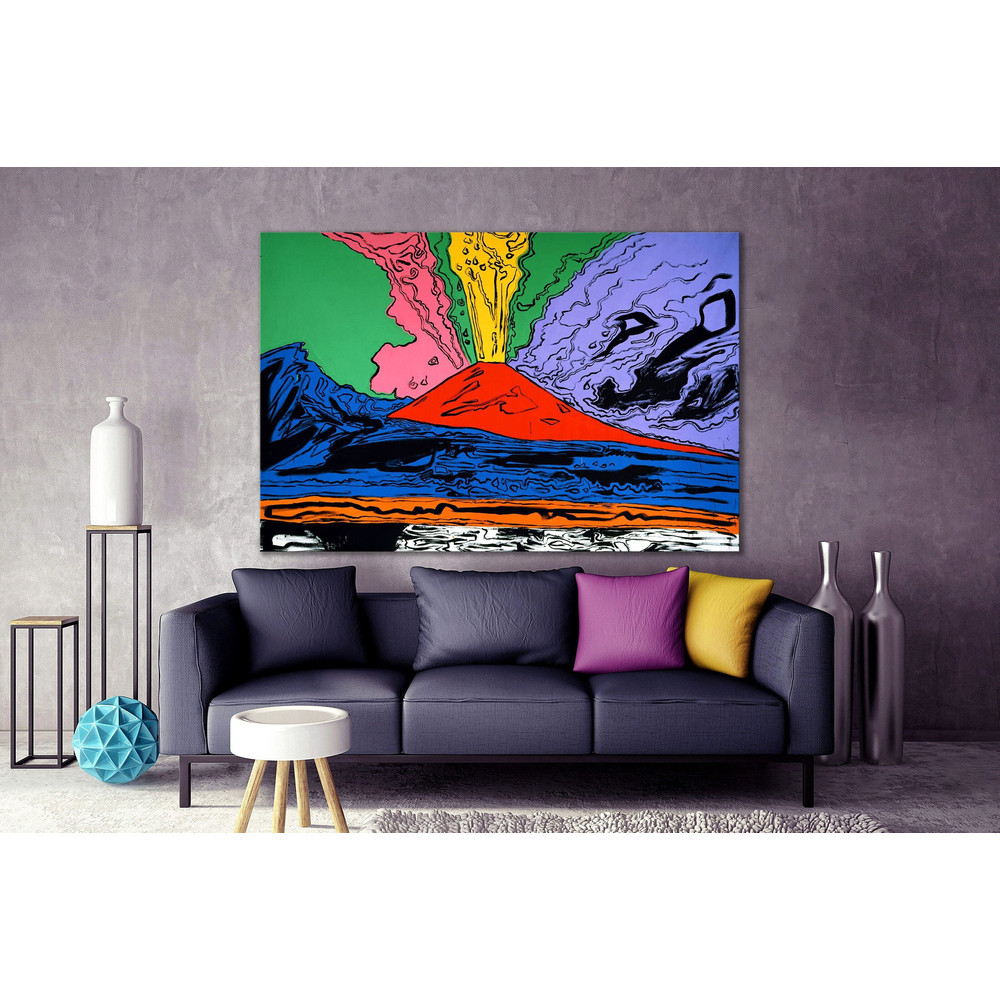 CANVAS ART PRINT Pop Art Vesuvius Print Andy Warhol Canvas Wall Art Modern Wall Decor Trendy Living Room Art Print Pop Art Style Print.jpg