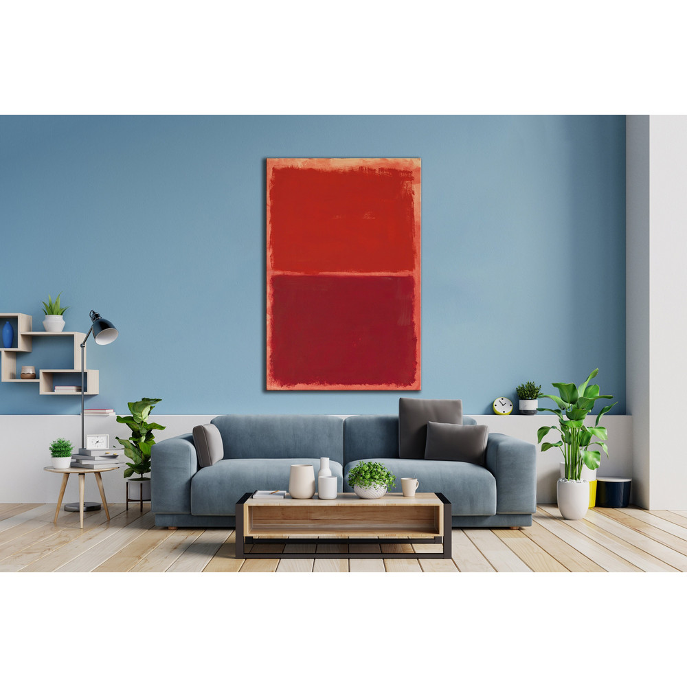 CANVAS ART PRINT Red on Red Abstract Print Mark Rothko Canvas Print Rothko Red Painting Print Vertical Wall Art Minimalism Wall Art Canvas.jpg