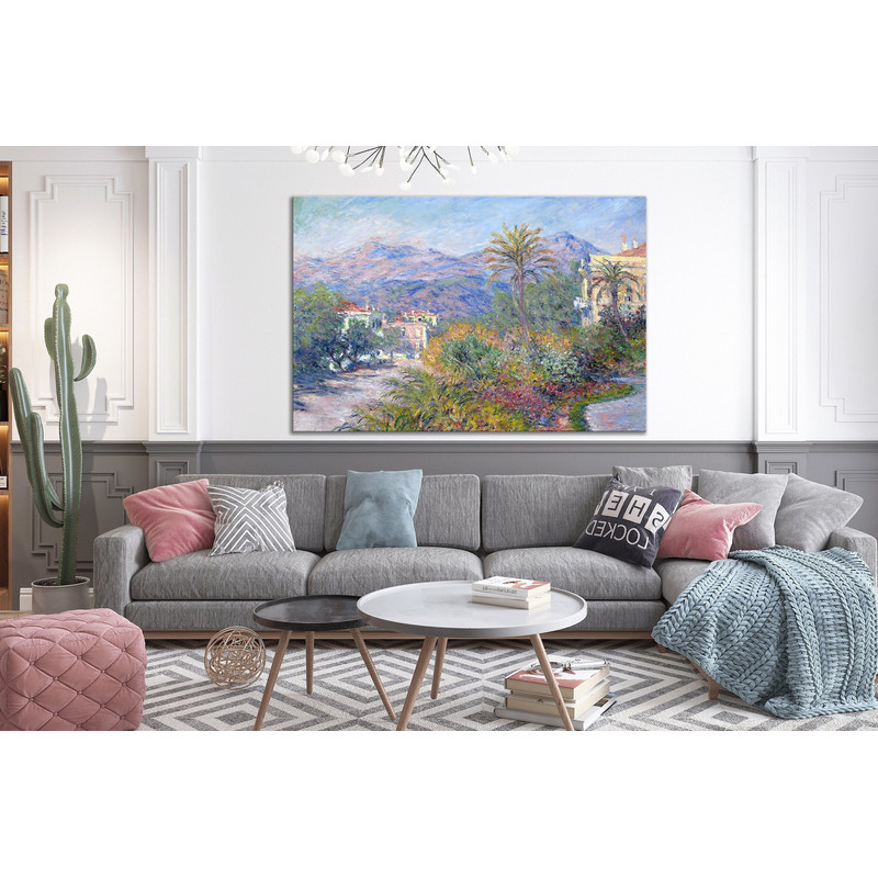 CANVAS ART PRINT Strada Romana Canvas Print Claude Monet Painting Reproduction Print Classic Art Print Monet Landscape Painting Fine Art.jpg