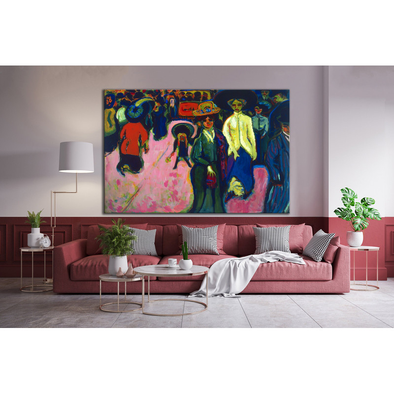 CANVAS ART PRINT Street Dresden Artwork Print Ernst Ludwig Kirchner Canvas Print Classic Art on Canvas Fine Art Reproduction Print Wall Art.jpg
