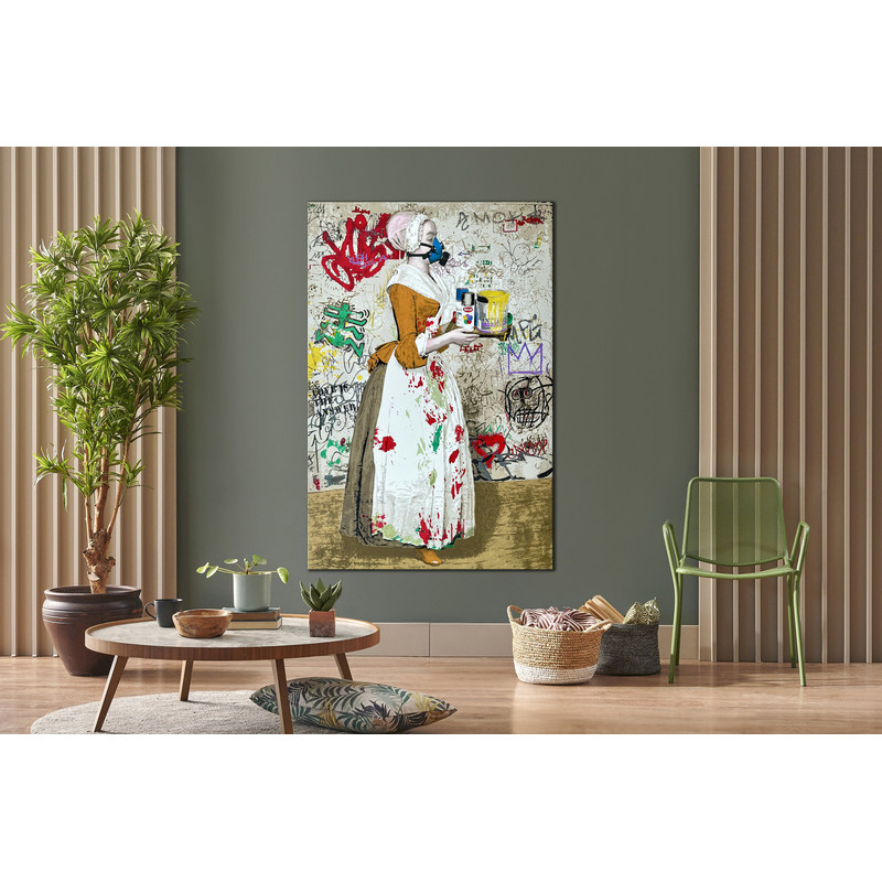 CANVAS ART PRINT Urban Art Print Chocolate Vandal Banksy Canvas Art Graffiti Wall Art Print Modern Canvas Art Trendy Urban Print Banksy Art.jpg