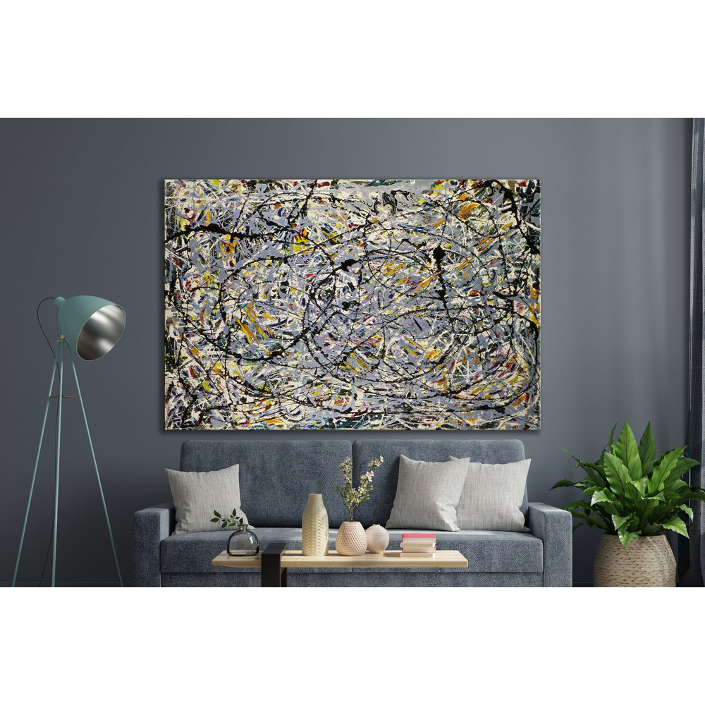 CANVAS ART PRINT Wattery Path Canvas Print Jackson Pollock Style Art Abstract Canvas Print Pollock Painting Print Modern Art for Living Room.jpg