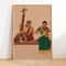 Indian Sisters playing Violin and Tanpura Art, Desi Art, South Indian Art, South Asian, Musical instrument, Tamil Girl, Gift for Musician.jpg