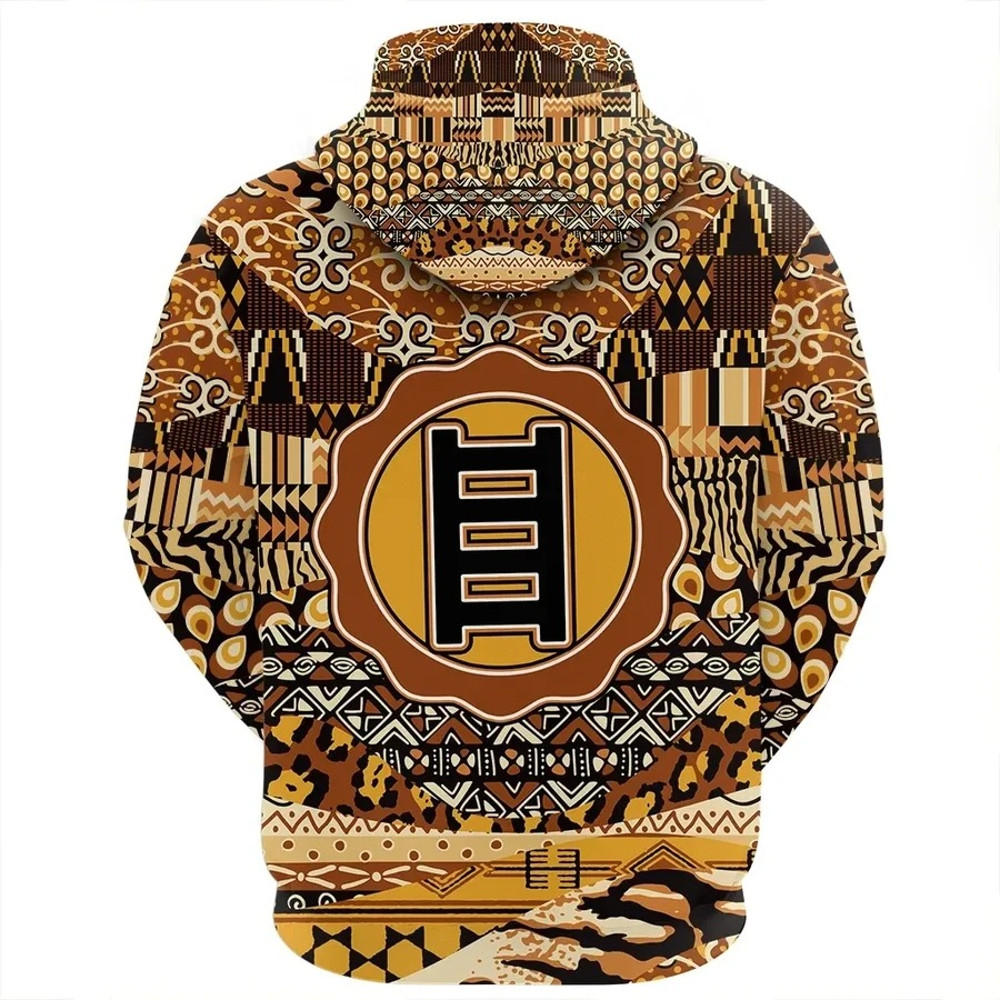 Owuo Atwedee Hoodie Leo Style, African Hoodie For Men Women