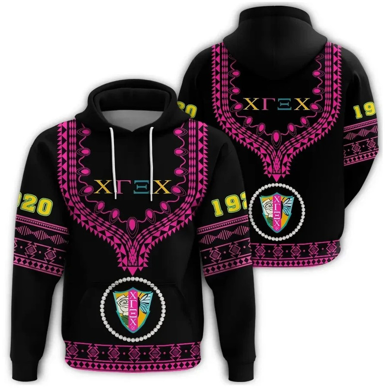 Chi Gamma Xi Chi Dashiki Hoodie, African Hoodie For Men Women