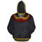 God Horus Black Fleece All-over Hoodie, African Hoodie For Men Women