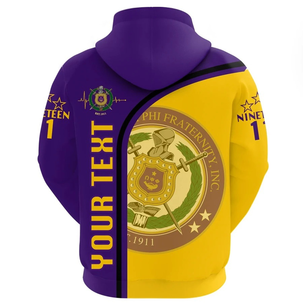 Personalised Omega Psi Phi In My Heart Pullover, African Hoodie For Men Women