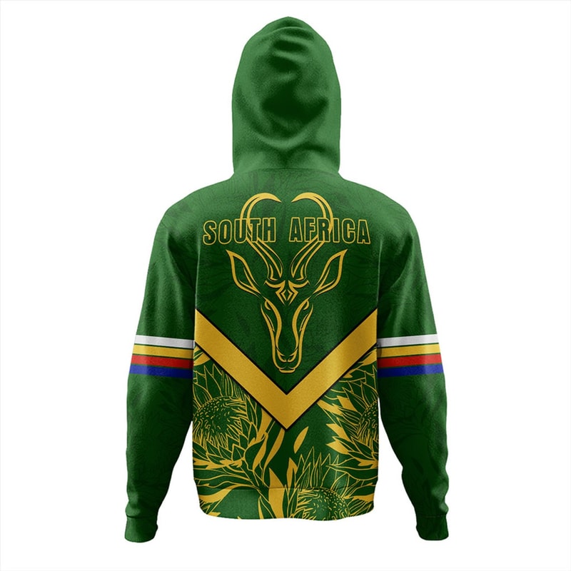 South Africa Hoodie Pattern Protea Flower, African Hoodie For Men Women