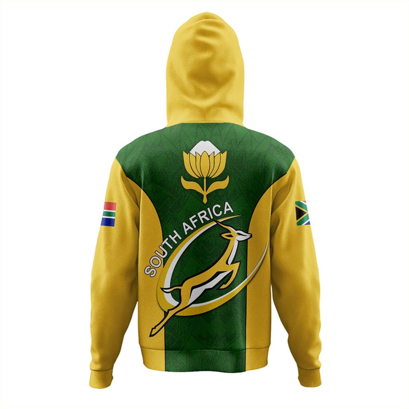 South Africa Hoodie Rugby Protea Flower, African Hoodie For Men Women