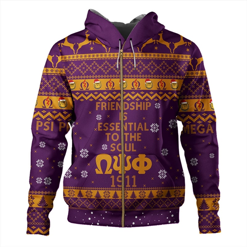 Omega Psi Phi Hoodie Christmas Lover, African Hoodie For Men Women