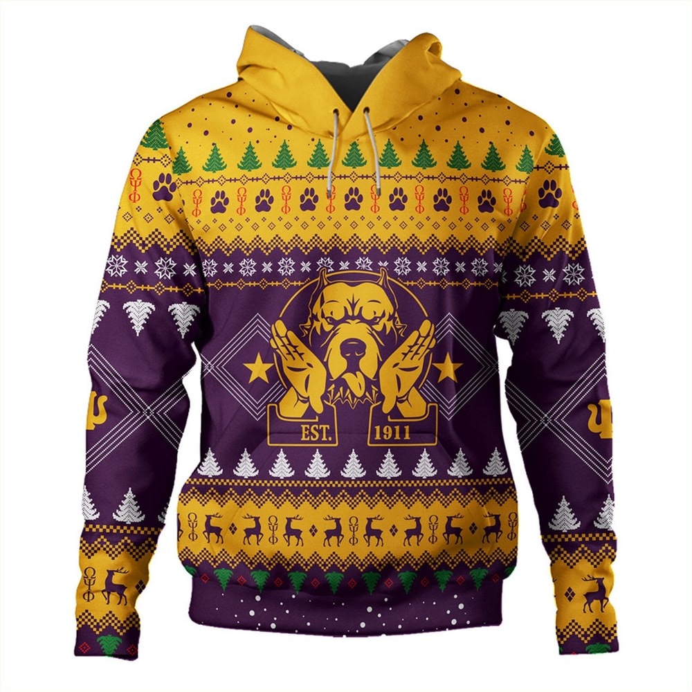 Omega Psi Phi Hoodie Christmas Hand, African Hoodie For Men Women