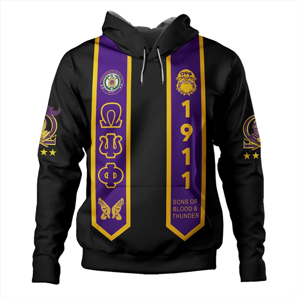 Omega Psi Phi Hoodie Greek Gradution, African Hoodie For Men Women
