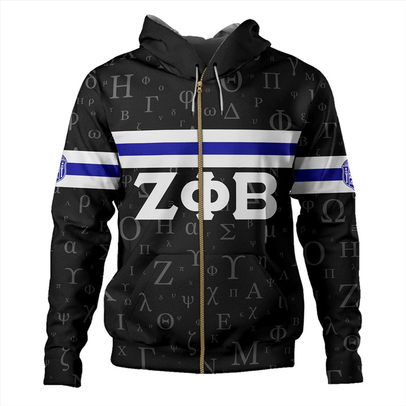 Zeta Phi Beta Hoodie Alphabet Style, African Hoodie For Men Women