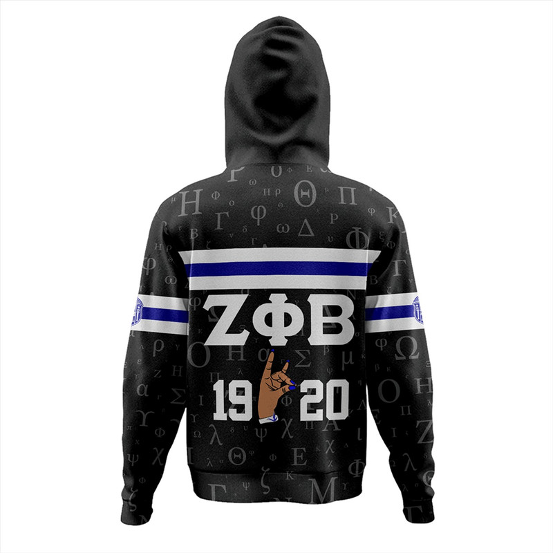 Zeta Phi Beta Hoodie Alphabet Style, African Hoodie For Men Women