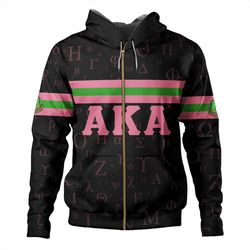alpha kappa alpha hoodie alphabet style, african hoodie for men women