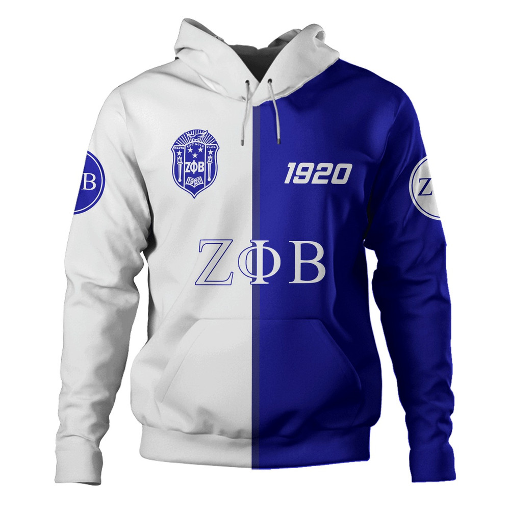 Zeta Phi Beta Hoodie Half Circle, African Hoodie For Men Women