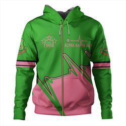 alpha kappa alpha hoodie custom heartbeat, african hoodie for men women