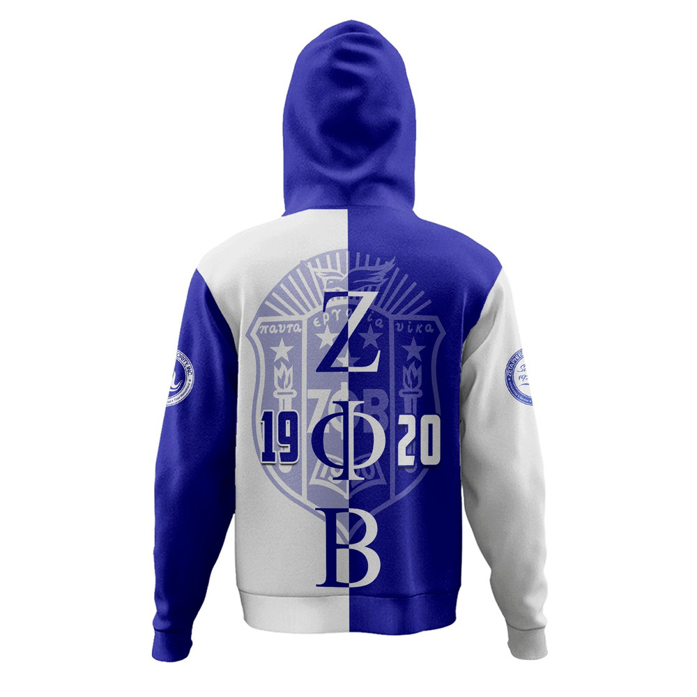 Zeta Phi Beta Hoodie Half Style, African Hoodie For Men Women