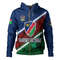 Namibia Hoodie African Fish Eagle Mascot With Flag Color Style, African Hoodie For Men Women