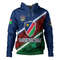 Namibia Hoodie African Fish Eagle Mascot With Flag Color Style, African Hoodie For Men Women