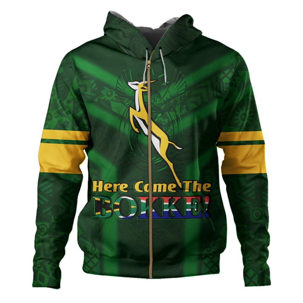 South Africa Hoodie Here Come The Bokke, African Hoodie For Men Women