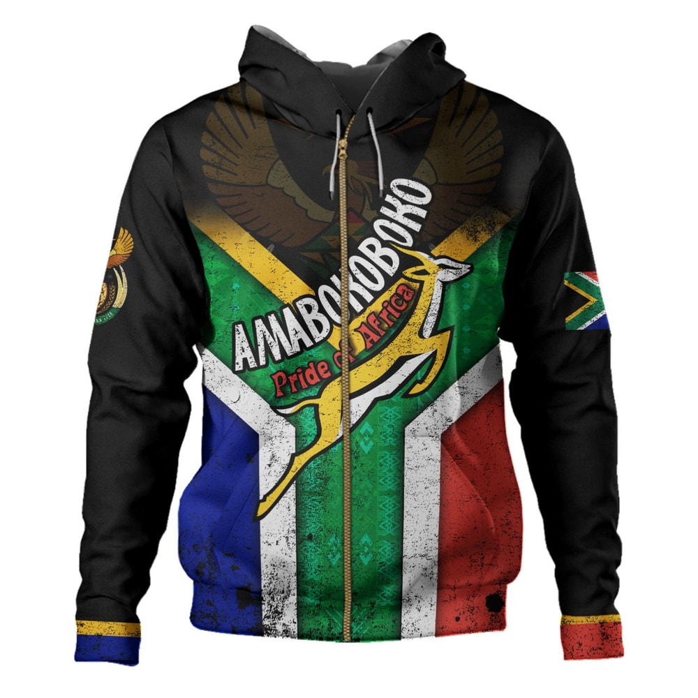 South Africa Hoodie Amabokoboko Pride Of Africa, African Hoodie For Men Women