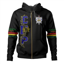 sigma gamma rho hoodie juneteenth chain freedom day, african hoodie for men women