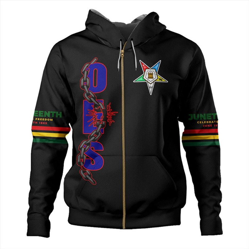 Order of the Eastern Star Hoodie Juneteenth Chain Freedom Day, African Hoodie For Men Women