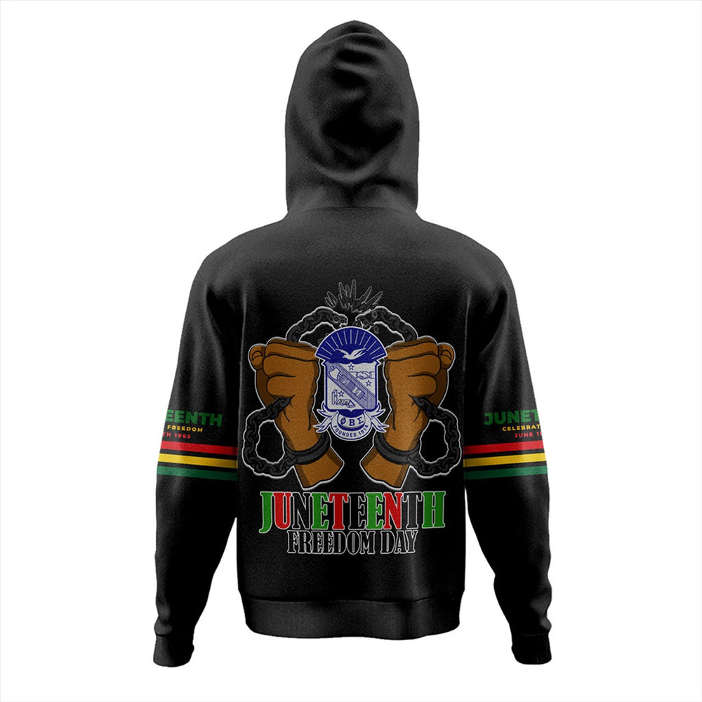 Phi Beta Sigma Hoodie Juneteenth Chain Freedom Day, African Hoodie For Men Women