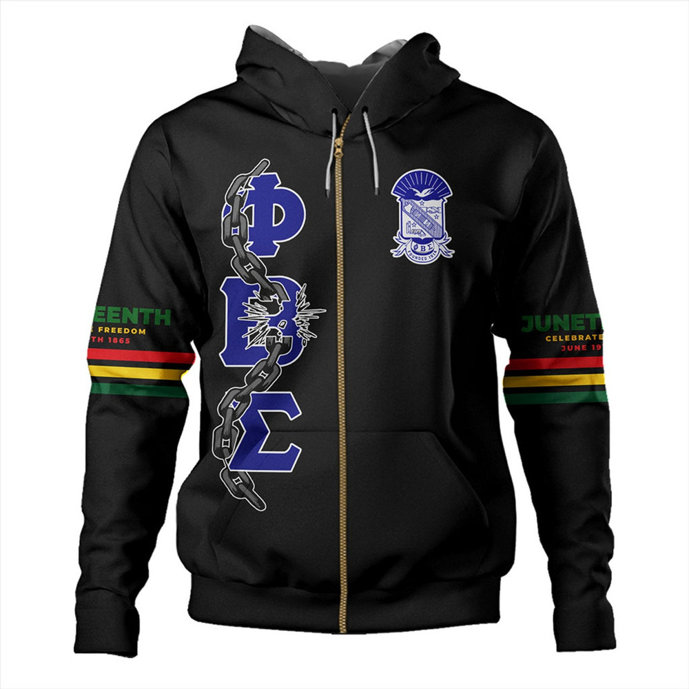 Phi Beta Sigma Hoodie Juneteenth Chain Freedom Day, African Hoodie For Men Women