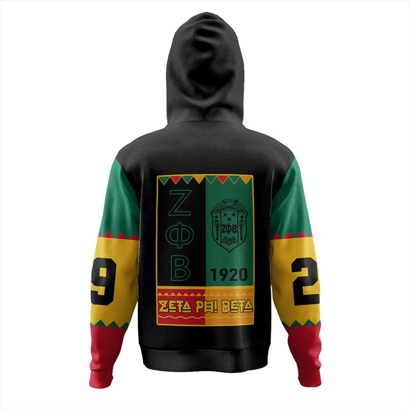 Zeta Phi Beta Hoodie Black History Month, African Hoodie For Men Women