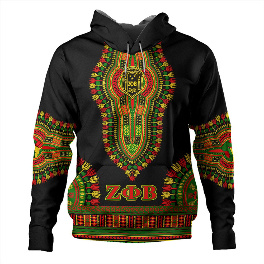 Zeta Phi Beta Hoodie Dashiki Juneteenth, African Hoodie For Men Women