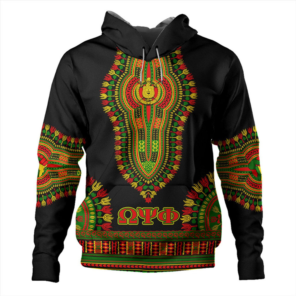 Omega Psi Phi Hoodie Dashiki Juneteenth, African Hoodie For Men Women
