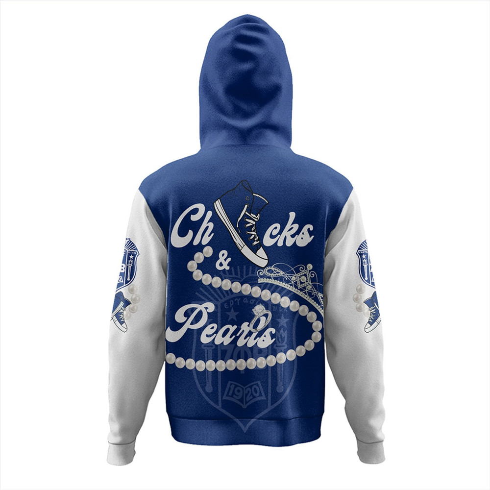 Zeta Phi Beta Hoodie Chuck And Pearls, African Hoodie For Men Women