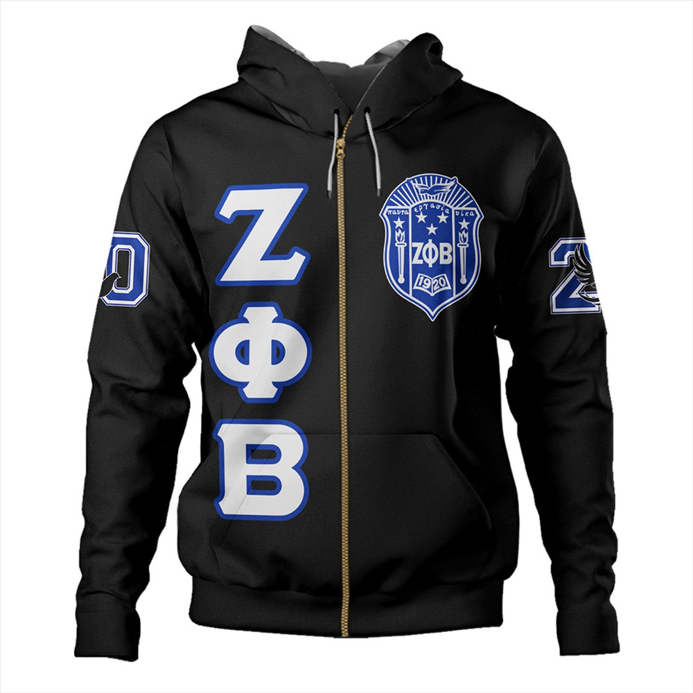 Zeta Phi Beta Hoodie Letters, African Hoodie For Men Women