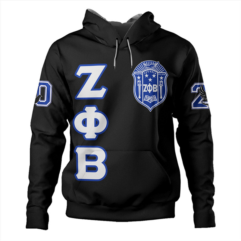 Zeta Phi Beta Hoodie Letters, African Hoodie For Men Women