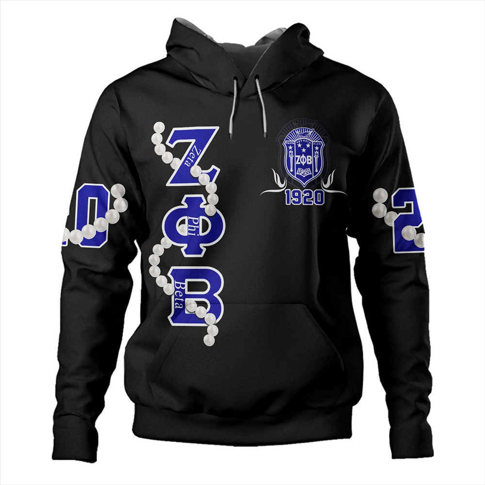 Zeta Phi Beta Hoodie Pearls, African Hoodie For Men Women
