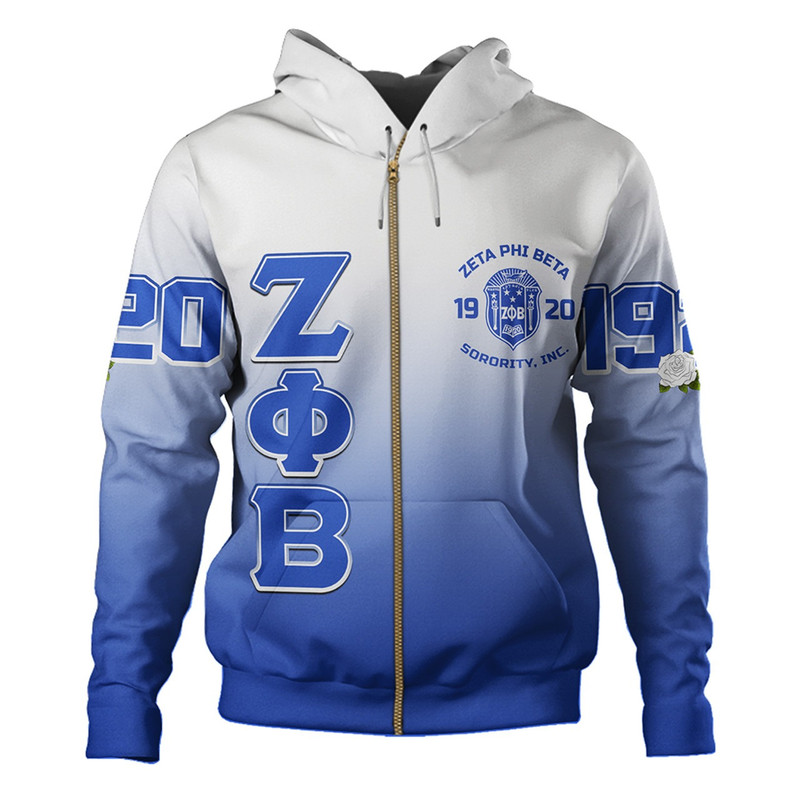 Zeta Phi Beta Hoodie Gradient, African Hoodie For Men Women
