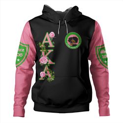 alpha kappa alpha hoodie pink rose, african hoodie for men women