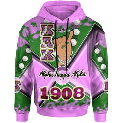 alpha kappa alpha hoodie - custom alpha kappa alpha hand with pearl 1908 hoodie, african hoodie for men women