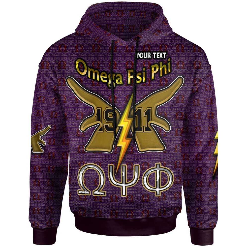 Omega Psi Phi Hoodie - Custom Omega Psi Phi Hand 1911 Hoodie, African Hoodie For Men Women