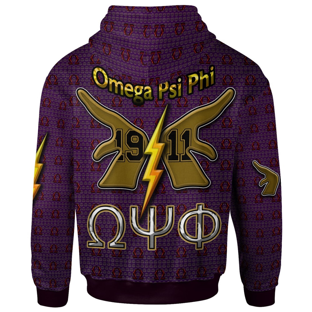 Omega Psi Phi Hoodie - Custom Omega Psi Phi Hand 1911 Hoodie, African Hoodie For Men Women