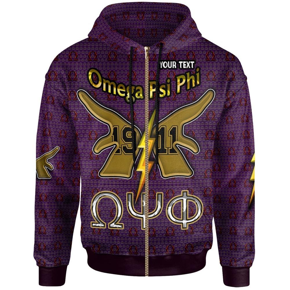 Omega Psi Phi Hoodie - Custom Omega Psi Phi Hand 1911 Hoodie, African Hoodie For Men Women